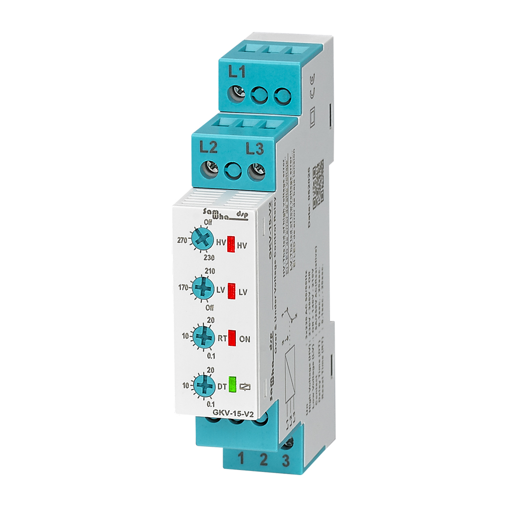 GKV-15-V2 Over & Under Voltage Control Relay – Neutral & Phase Absence Protection