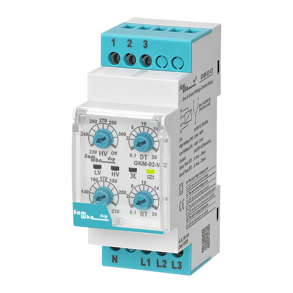 GKM-02-V2 Three Phase Over and Under Voltage Protection Relay