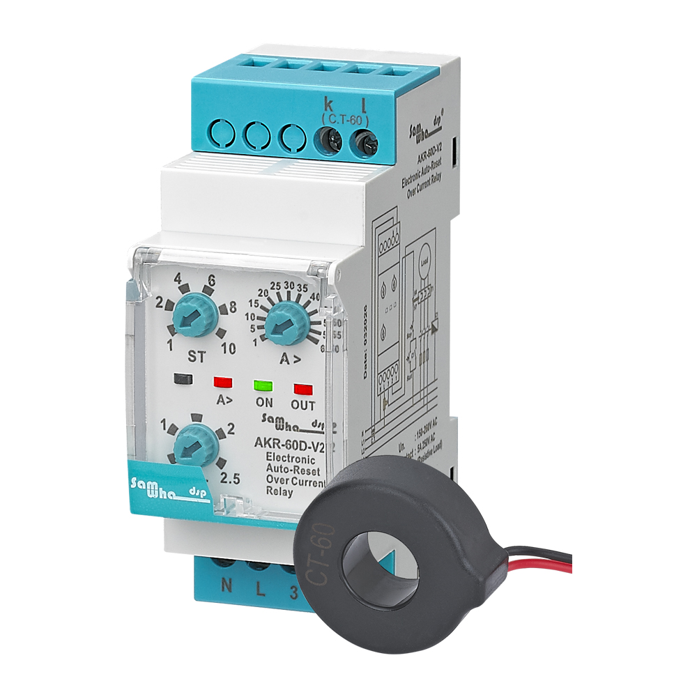 AKR-60D-V2 Auto-Reset Overcurrent Protection Relay with CT