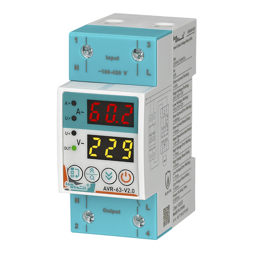 AVR-63-V2 Voltage & Current Protection Relay (63A)