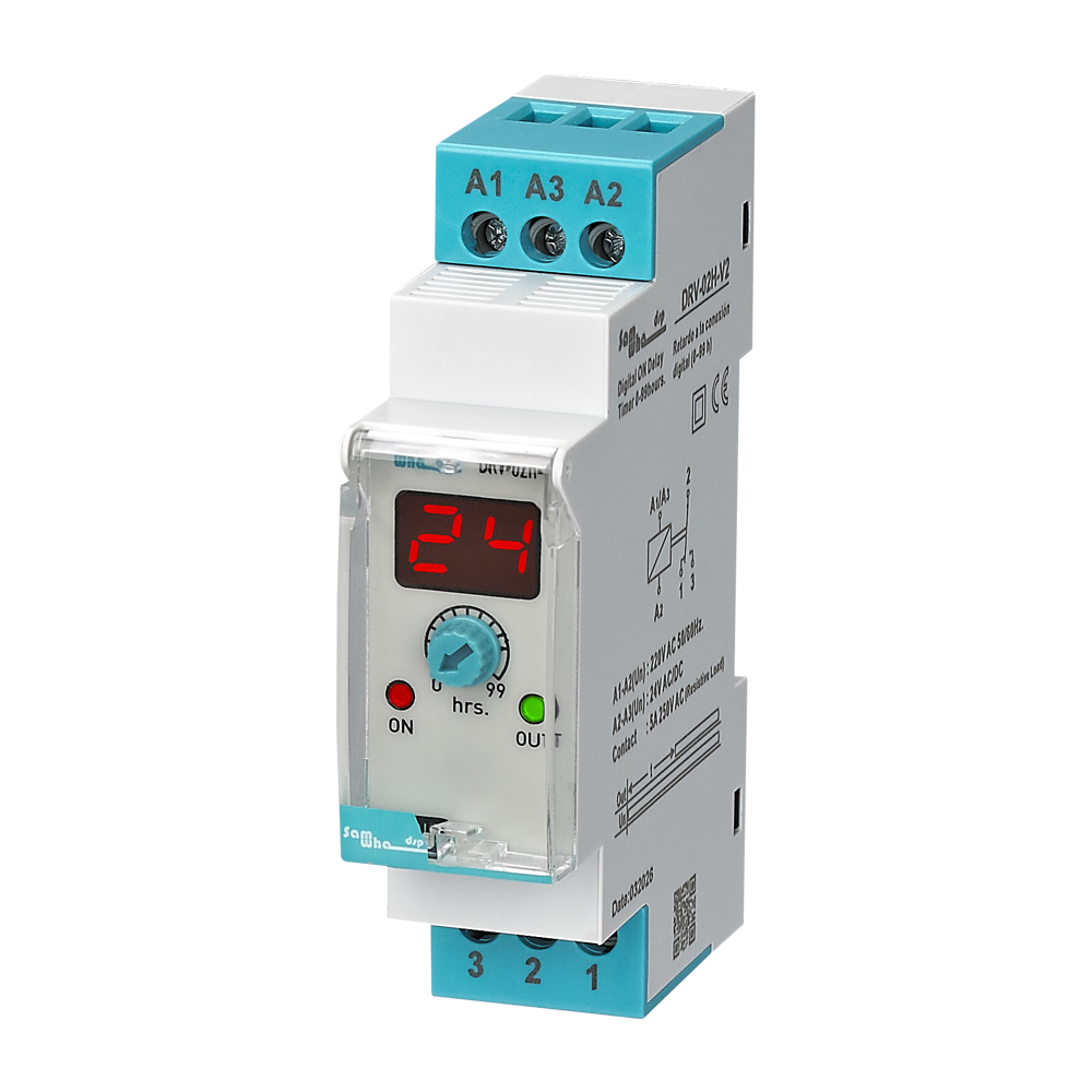 DRV-02H-V2 Digital ON Delay Timer Relay (0–99 hours)