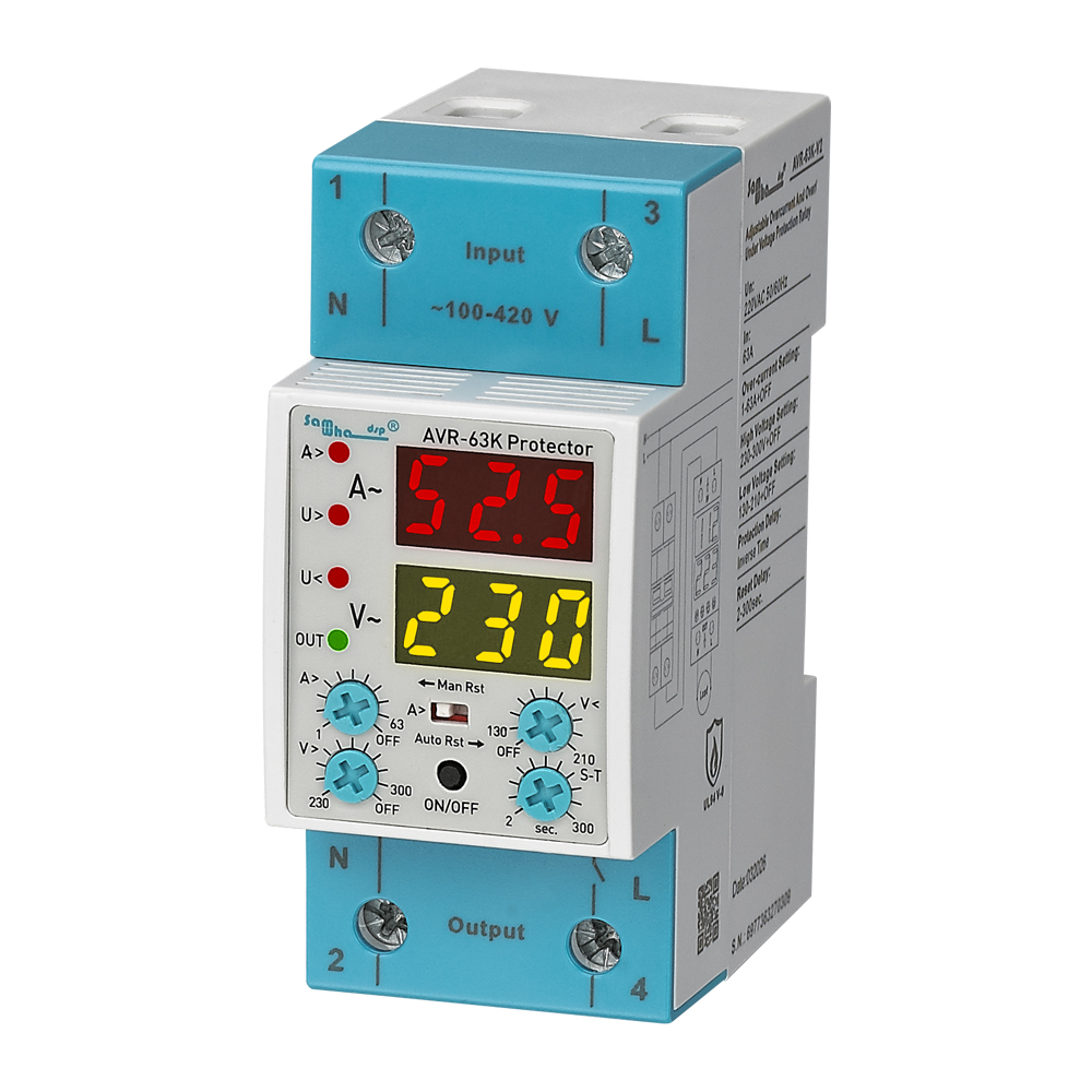 AVR-63K-V2 Adjustable Voltage & Current Protection Relay