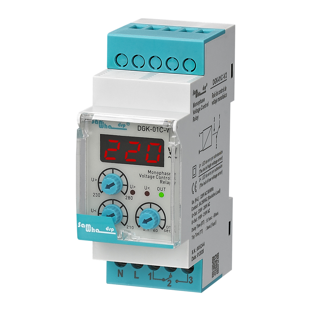DGK-01C-V2 Single Phase Over & Under Voltage Relay